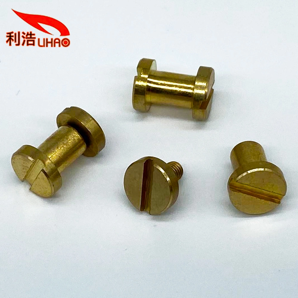 Brass Slotted Screws Slotted Pan Head Round Head Machine Screws Brass Slotted Round Head Anti-Theft Locking Screws