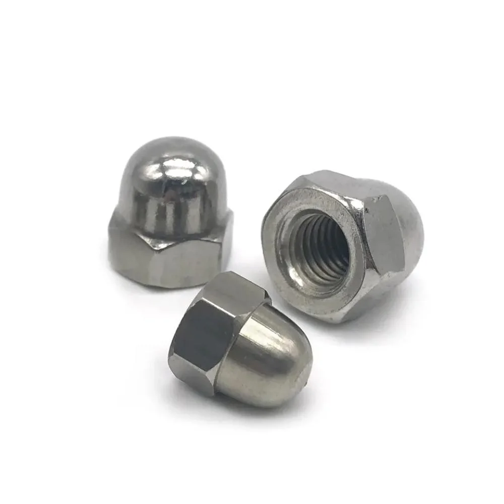 OEM Cap Nut 304 316 Stainless Steel M3 M4 M5 DIN1587 Hex Crown Dome Acorn Cap Nut